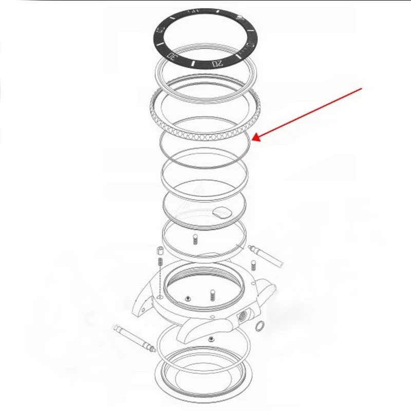 116610 Lunetta Guarnizione Anello In Gomma Rondella Impermeabile Submariner Water Ghost Gmt Parti Alternative Meccaniche Per Sub 40 41 Case