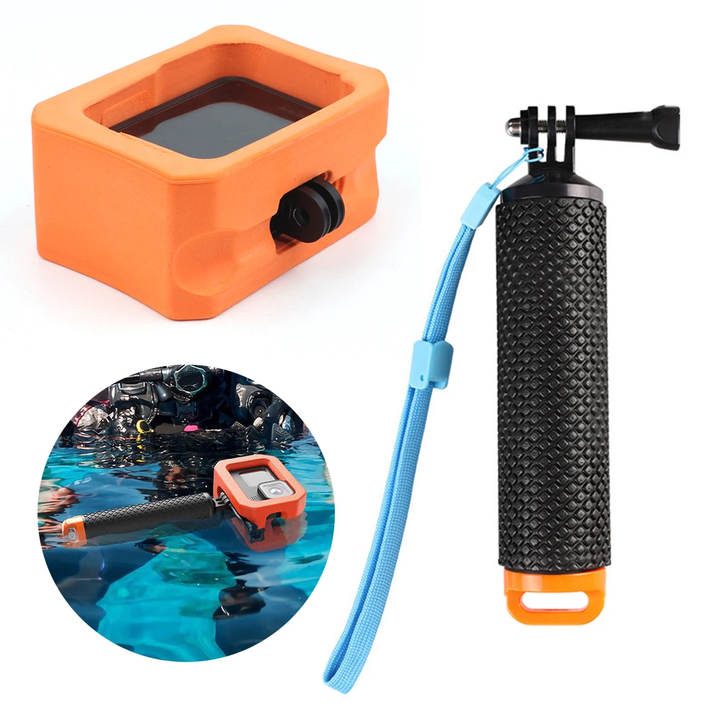 Custodia Protettiva Galleggiante Per Gopro Hero 12 11 10 9 8 Custodia Per Fotocamera Arancione Floaty Per Immersioni Surf Accessori Gopro