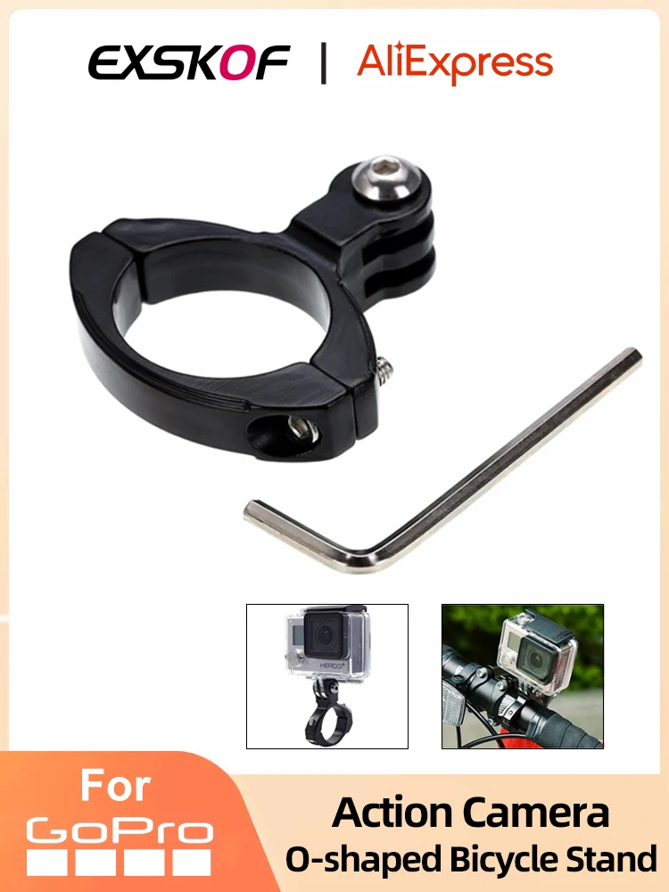 Per Gopro Hero 12 Bike Staffa Tubo Diametro 3Cm Manubrio Morsetto Bici Per Gopro Hero 12 11 10 9 Akaso Insta360 Accessori