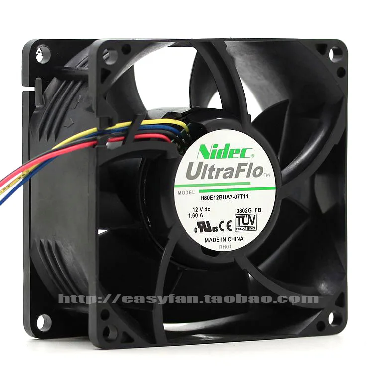Nuovo Nidec H80E12Bua7-07T11 8038 12V 1.60A Per Dell C2100 Ventola Di Raffreddamento