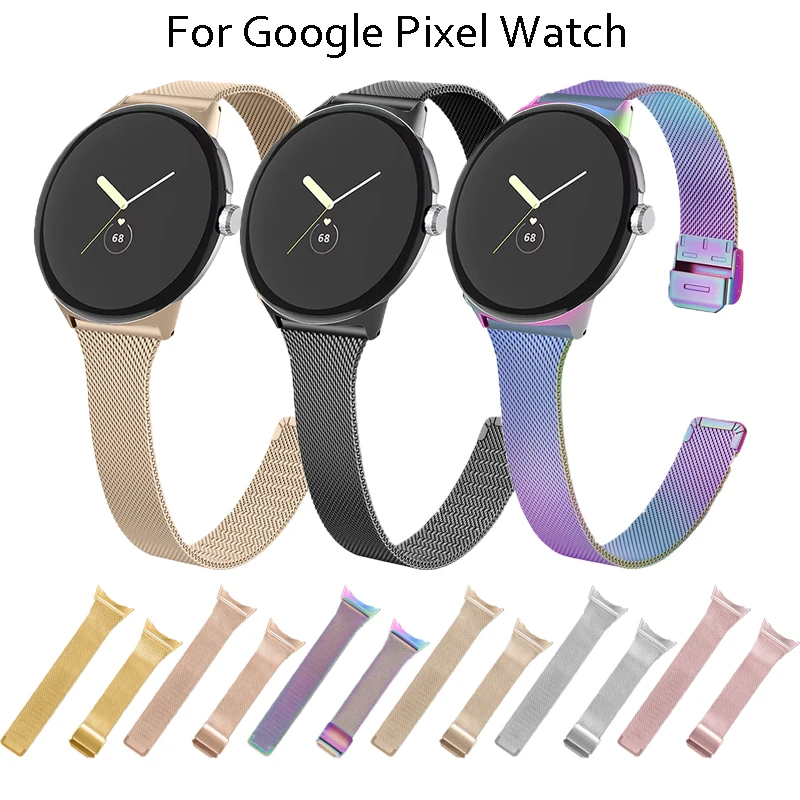 Cinturino Milanese Sottile Per Google Pixel Watch 2 1 Cinturino In Metallo Bracciale In Acciaio Inossidabile No Gap Mesh Wristband Per Google Pixel Wa
