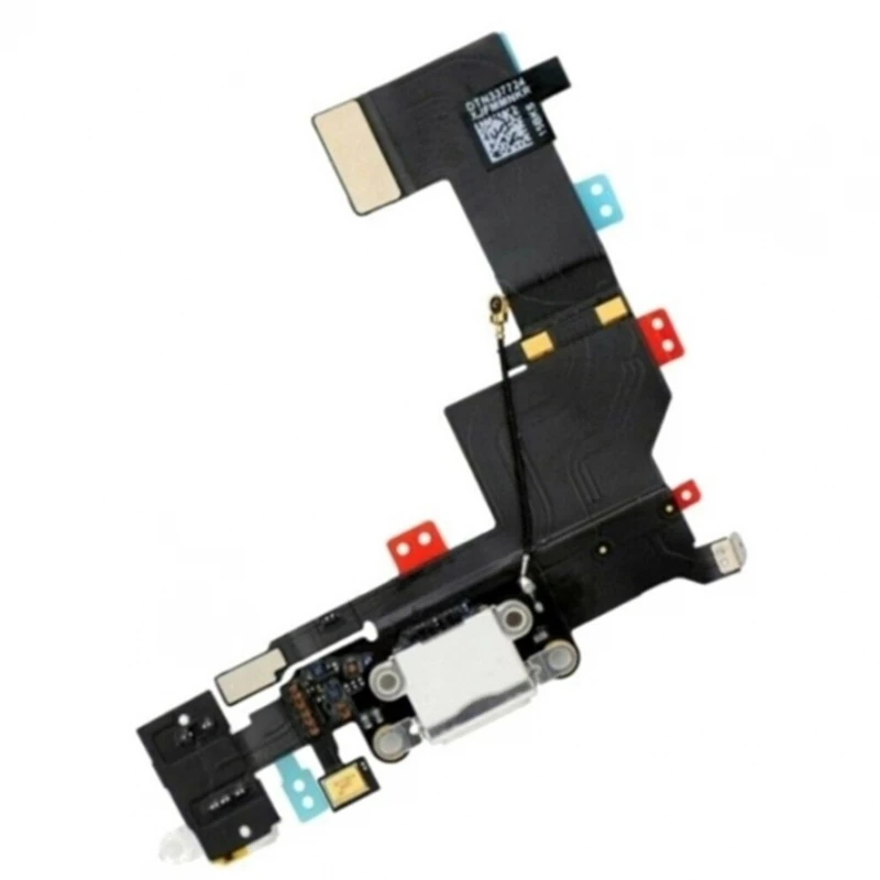 Connettore Di Ricarica Compatibile Per Iphone 5S Cavo Microfono Flex Jack Di Colore Bianco # Apple Iphone 5S (A1453, A1457, A1530, A1533)