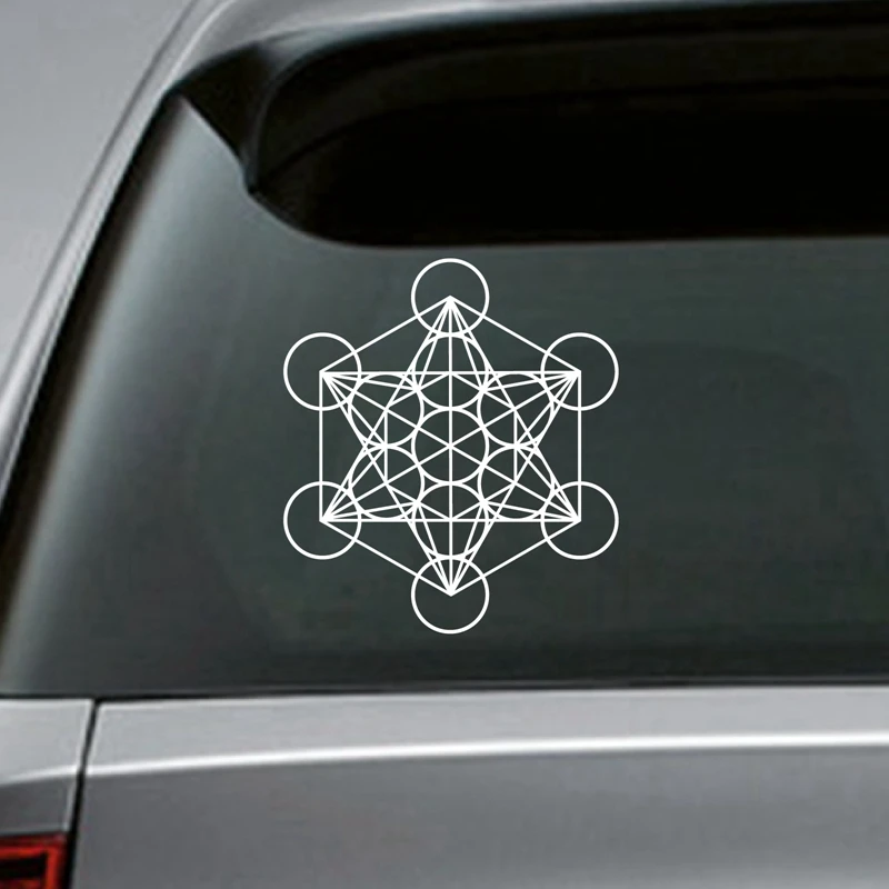 Metatron'S Cube Geometria Sacra Decal Car Window Decor , Metatron Laptop Vinyl Sticker Per Apple Macbook Air / Pro Decoration