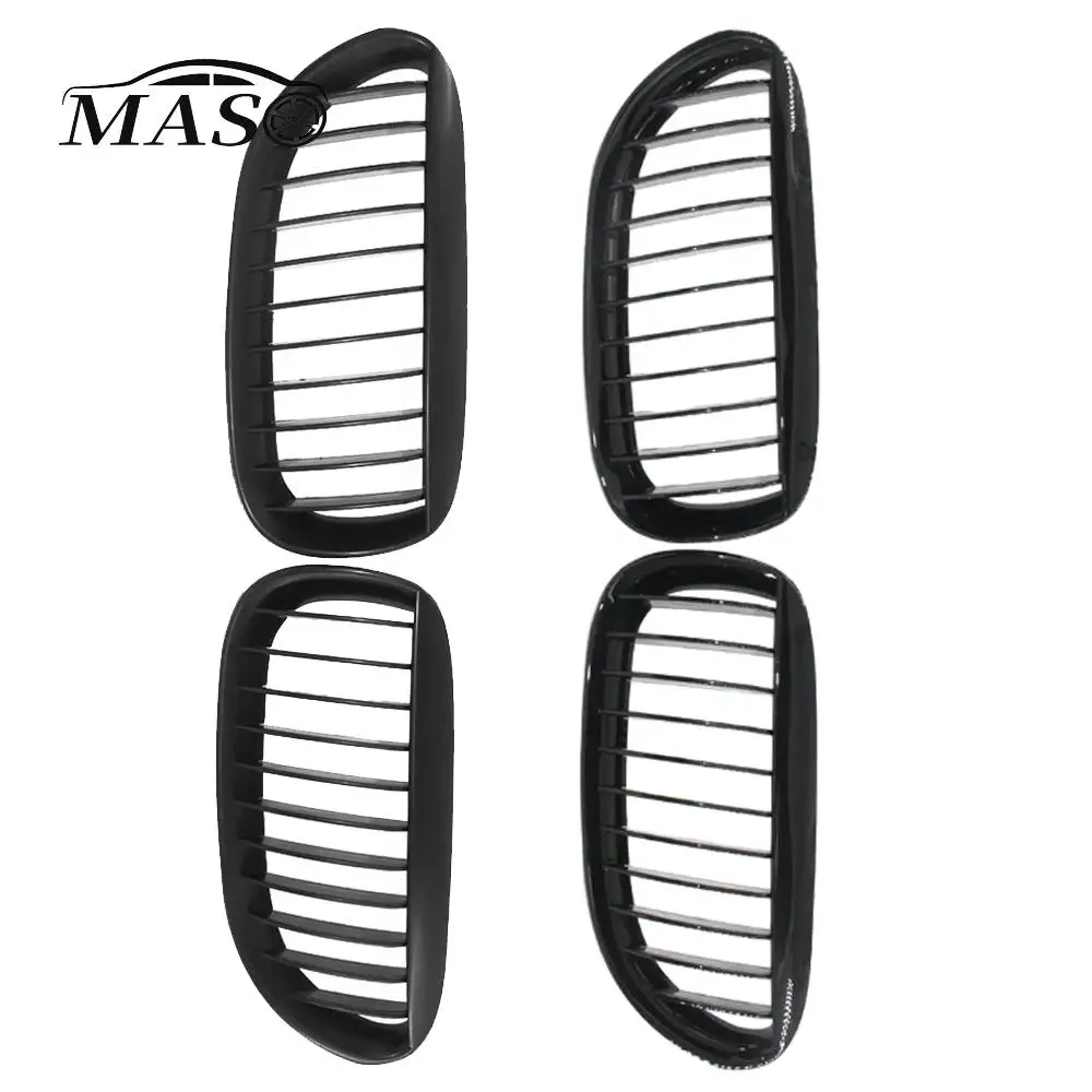 Coppia Paraurti Anteriore Griglia Renale Per Bmw Serie 6 E63 E64 M6 Gloss/Matte Black Car Styling Racing Griglie Parte Di Ricambio