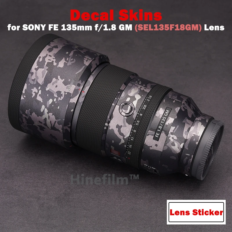 Fe135 F1.8 G Master / 135 1.8Gm Lens Premium Decal Skin Per Sony Fe 135Mm F/1.8 Gm E-Mount Lens Protector Cover Film Sticker