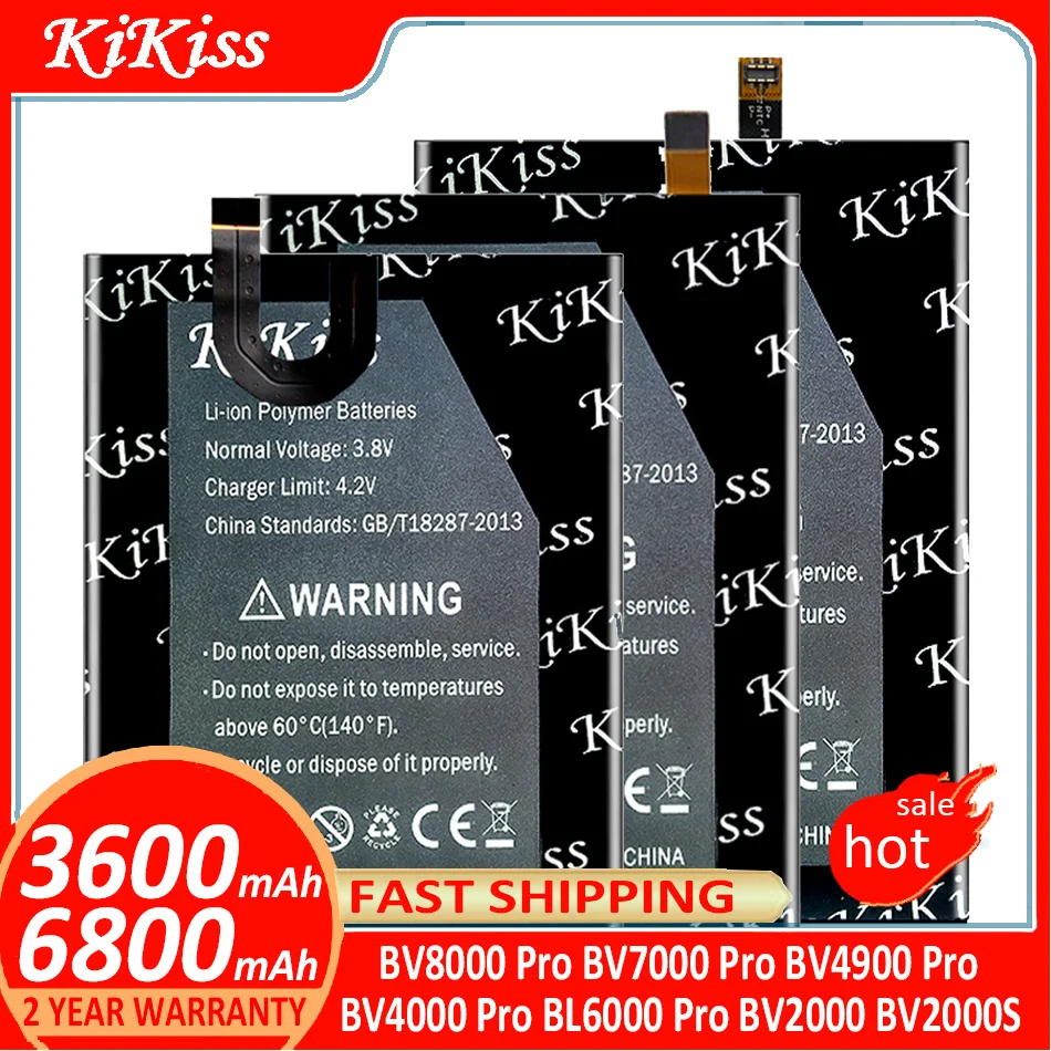 Batteria Per Blackview (Bv8000 Bv7000 Bv4900 Bv4000 Bl6000) Pro Bv2000 Bv2000S Bv8000Pro Bv7000Pro Bv4900Pro Bv4000Pro Bl6000Pro