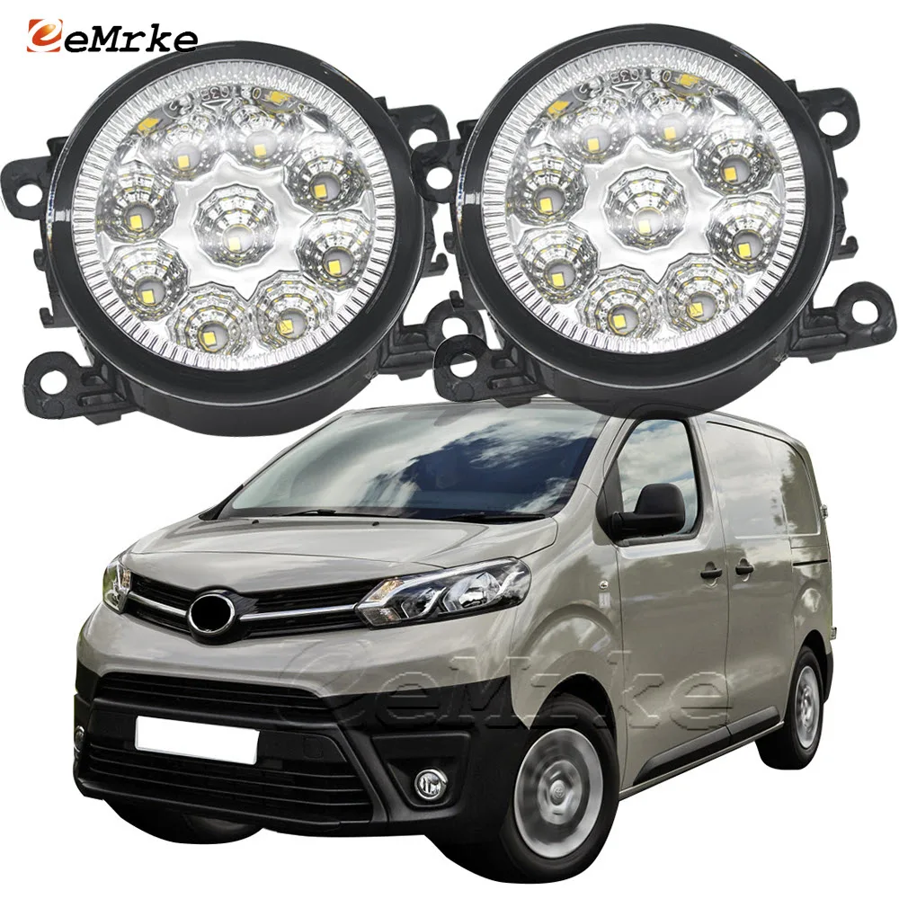 Coppia Car Styling Led Fendinebbia Lampada Per Toyota Proace (Proace Verso) 2016 2017 2018 2019 2020 H11 H8 12V Alogeno Drl