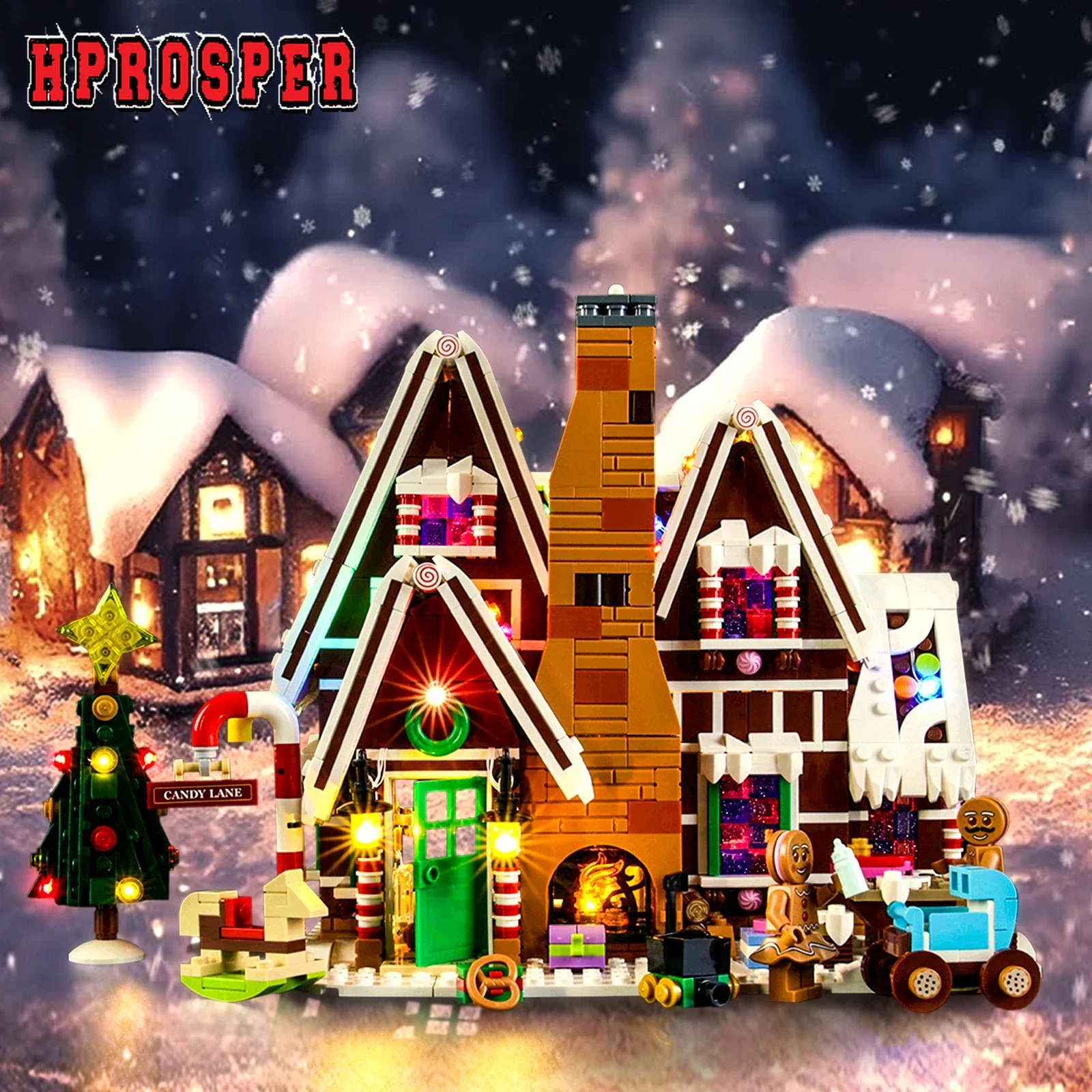 Hprosper 5V Led Light Per 10267 Creator Gingerbread House Lampada Decorativa Con Scatola Batteria (Non Includere Blocchi Di Costruzione Lego)