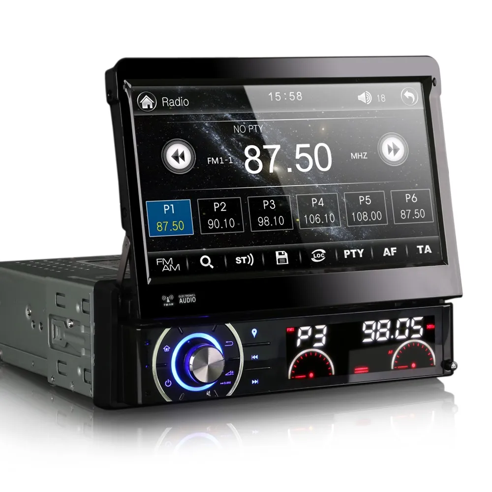 Autoradio 1 Din Staccabile Pannello Frontale 7 Pollici Gps Navi Er(Es6590Kd