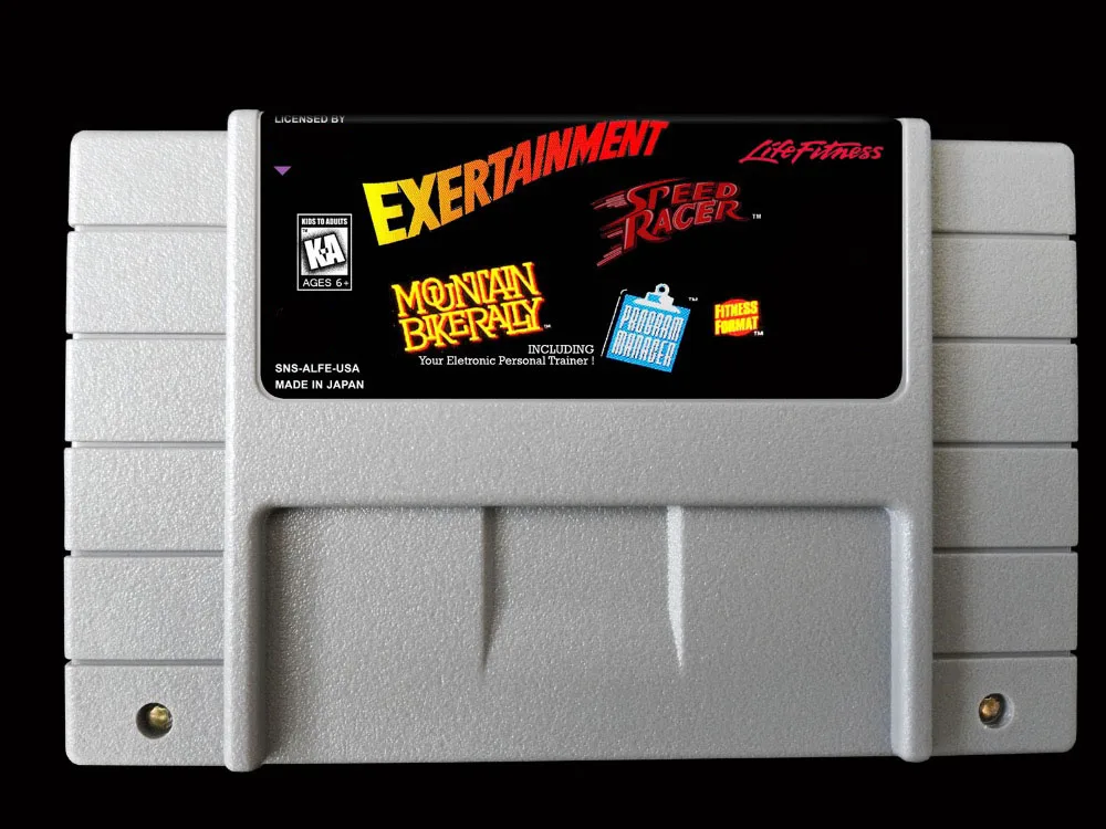 16Bit Giochi ** Exertainment Mountain Bike Rally + Speed Racer (Usa Versione!!)
