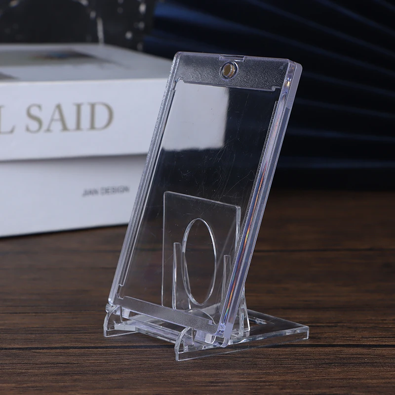 35Pt Supporto Per Carte Magnetiche Protezioni Per Carte Manicotti In Plastica Dura Trading Display Case Sport Per Yugioh Card