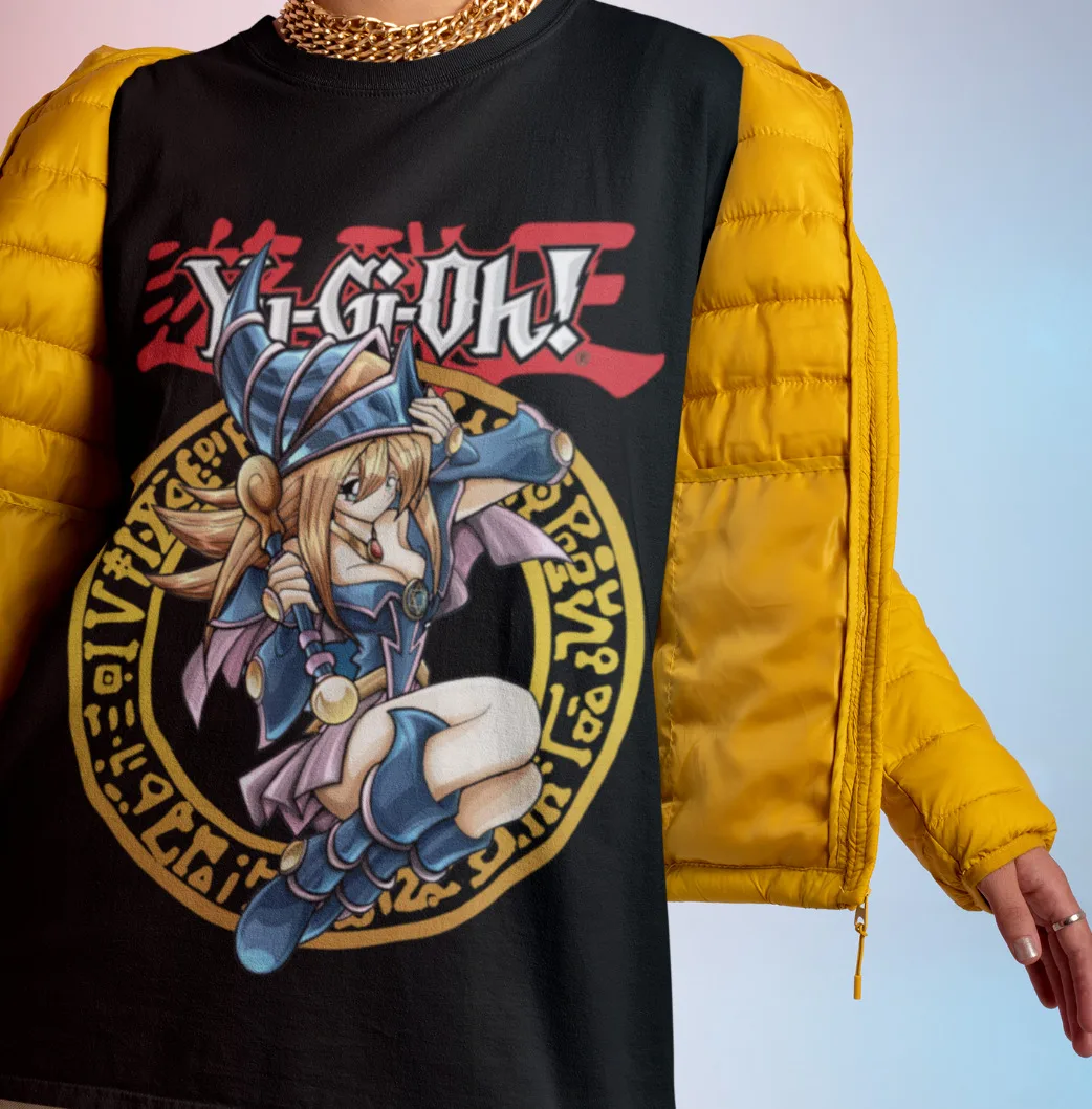 Dark Magician Girl Shirt Yu Gi Oh Tshirt Yugioh T-Shirt Yu-Gi-Oh Anime Yugi Muto Maniche Lunghe