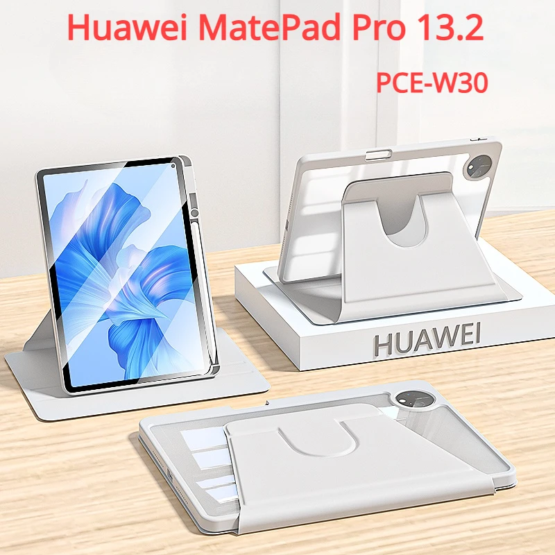 Custodia Trasparente Con Rotazione A 360 Per Huawei Matepad Pro 13.2 Pollici 2023 Pce-W30 Con Custodia Per Portamatite