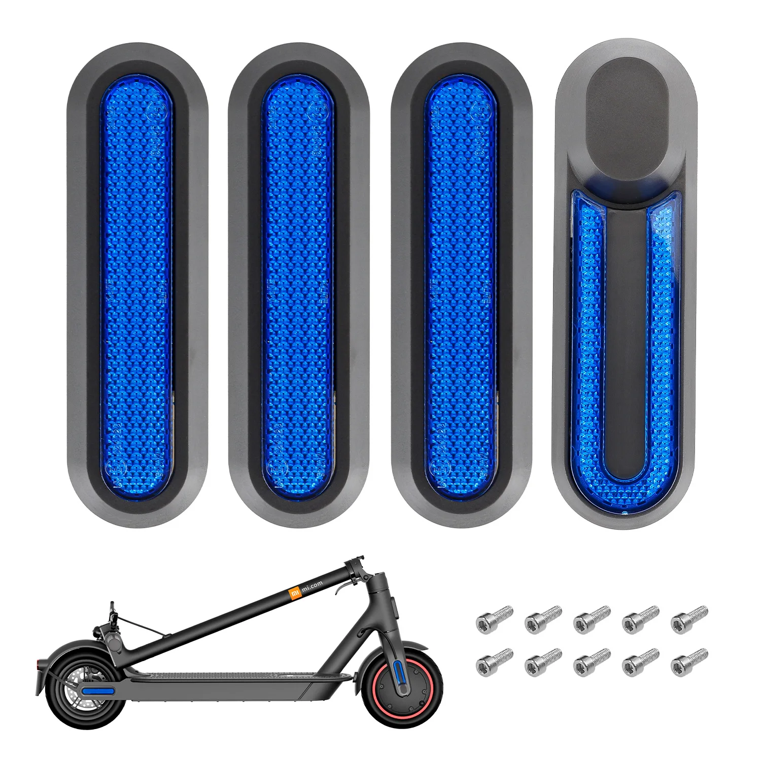 4 Pcs Decorative Wheel Covers For Xiaomi M365 1S Pro 2 Electric Scooter Hub Cap Reflective Protect White Red Blue Black Shells