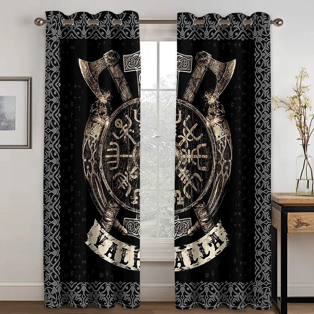 Black Astrology Moon Phase Galaxy Boho Mandola Floral Thin Window Tende Per Soggiorno Camera Da Letto Decor 2 Pezzi Spedizione Gratuita