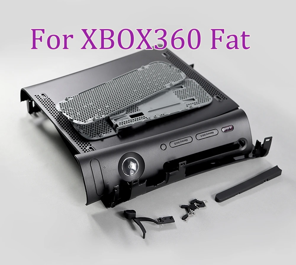 5Set Custodia Completa Per Xbox 360 Fat Console Nero Colore Bianco Per Xbox 360 Fat Console Alloggiamento Casa Shell Hanno Logo
