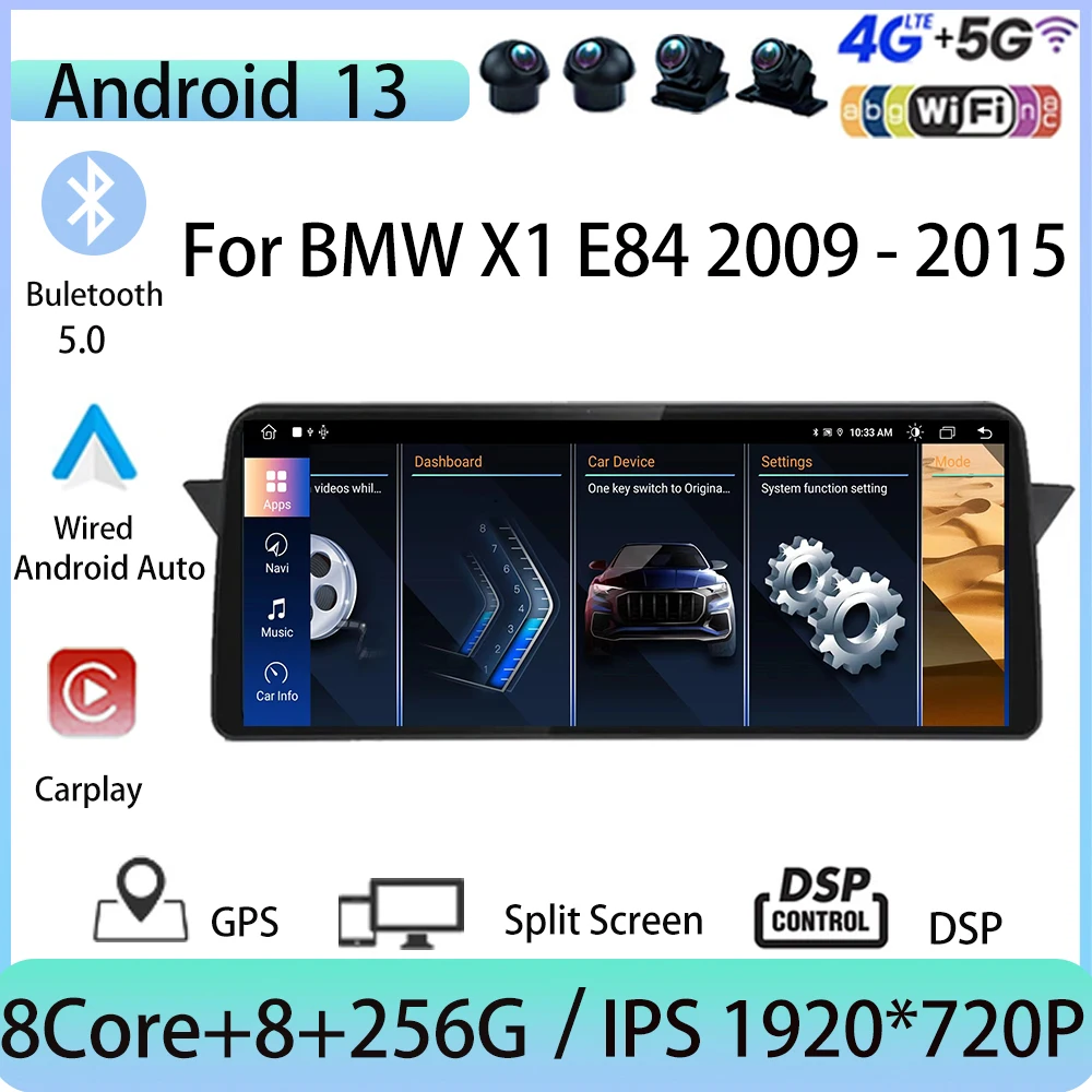 1920*720 12.3 "Per Bmw X1 E84 2009 - 2015 Android Clc Car Audio Stereo Multimedia Monitor Gps
