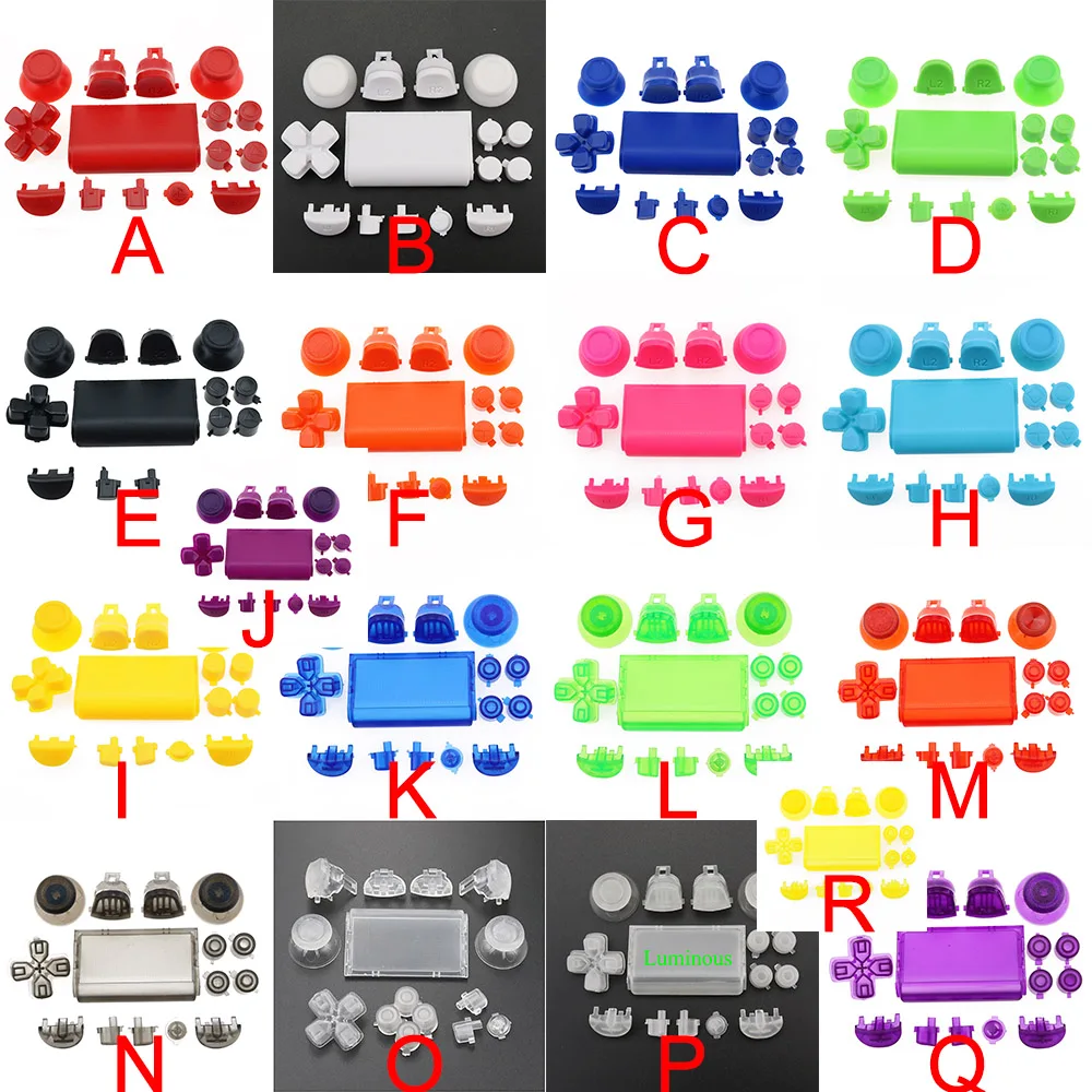 Miglior Prezzo 1Set Completo L1 R1 L2 R2 Pulsanti Grilletto Tappi Levetta Per Ps4 Pro Controller Per Ps4 4.0 Jds-040 Controller Di Jdm-040