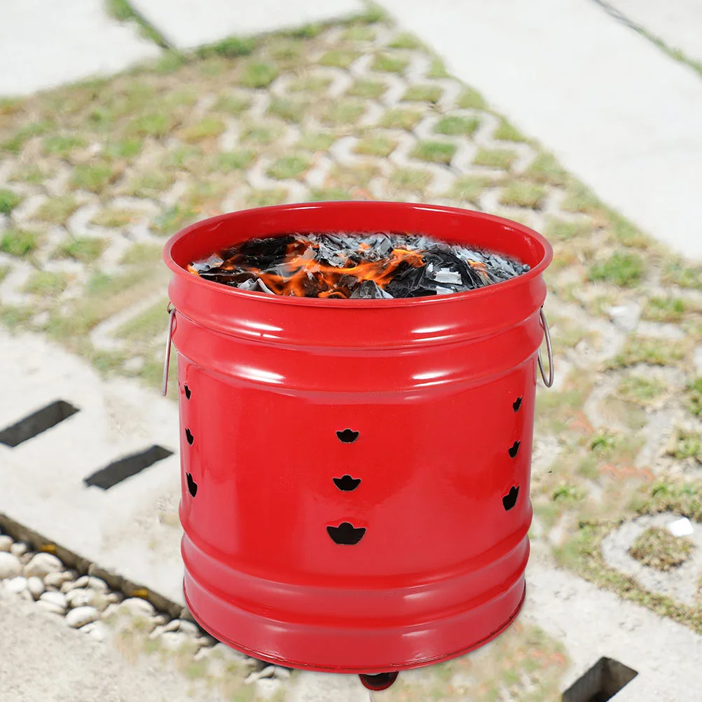 Burn Inceneritore Fire Barrel Cage Pit Burning Can Bin Yard Garden Bucket Waste Outside Barili Metallo Falò Foglie Di Carta