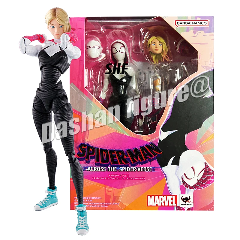 Anime Attraverso La Figura Appuntita Shf Spider Wen Action Figures Collection Miles Wen Stacy Model Toys