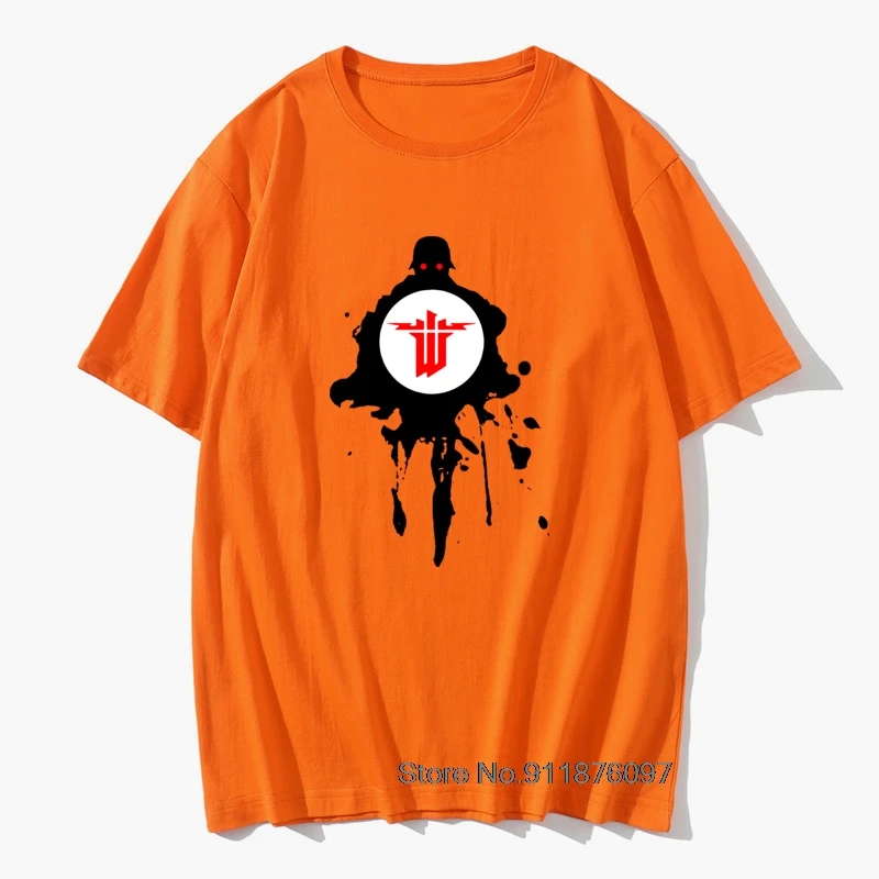 Wolfenstein T Shirt Wolfenstein T-Shirt 3Xl Classic Tee Shirt Cotton Short Sleeves Graphic Mens Fun Tshirt