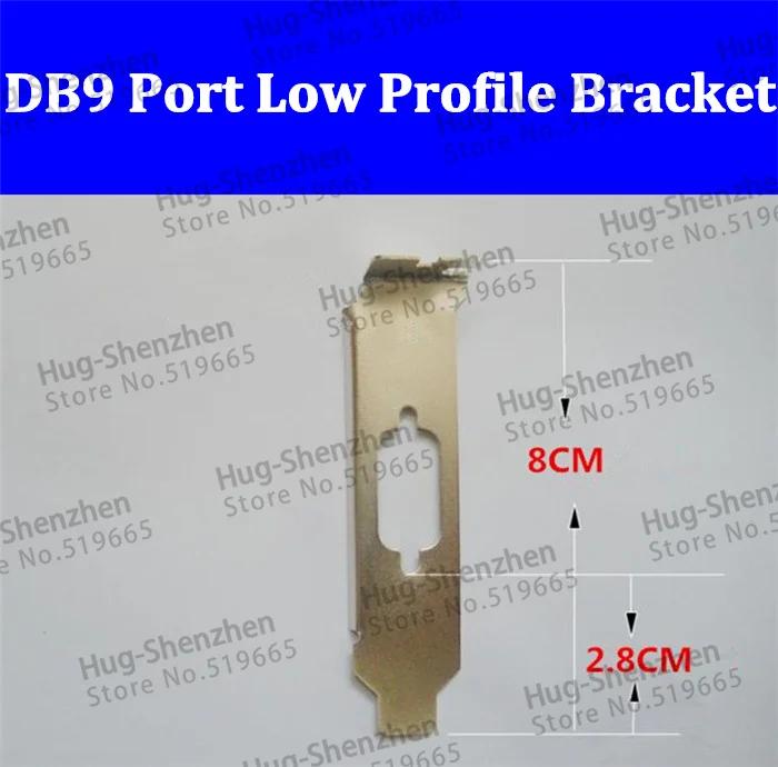 Pci Pci-E Vga Db9 Serial Com Port Staffa A Basso Profilo Per 2U Dell Hp Mini Caso 50 Pz