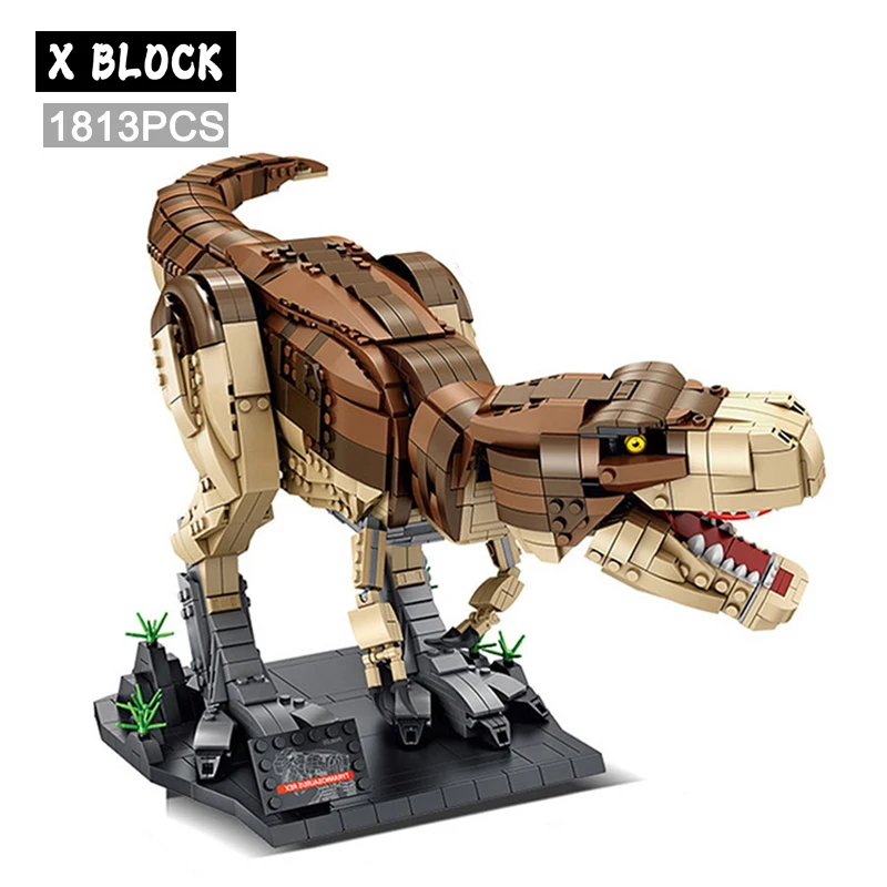 Jurassic Park Dinosaur World Building Blocks Large Tyrannosaurus Rex Bricks Boy Moc Brachiosaurus Set Toy For Kid Regalo Di Natale