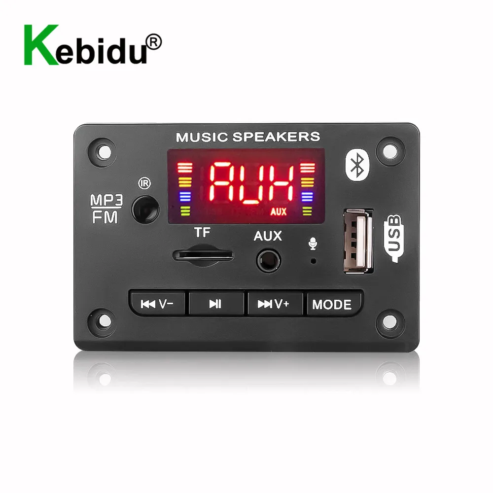 Scheda Di Decodifica Lettore Mp3 Vivavoce 5V 12V Bluetooth 5.0 Modulo Mp3 Autoradio Fm Supporto Fm Tf Registratori Aux Usb