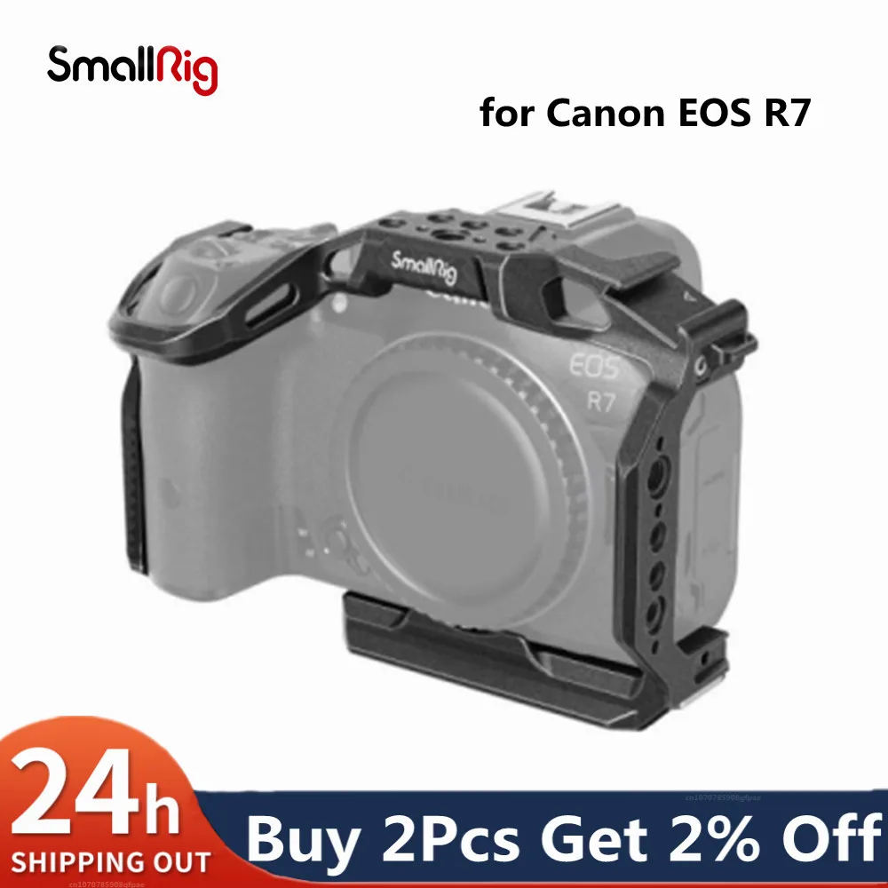 Smallrig R7 Cage "Black Mamba" Dslr Camera Cage Per Canon Eos R7 Camera Full Cage Piastra A Sgancio Rapido 4003