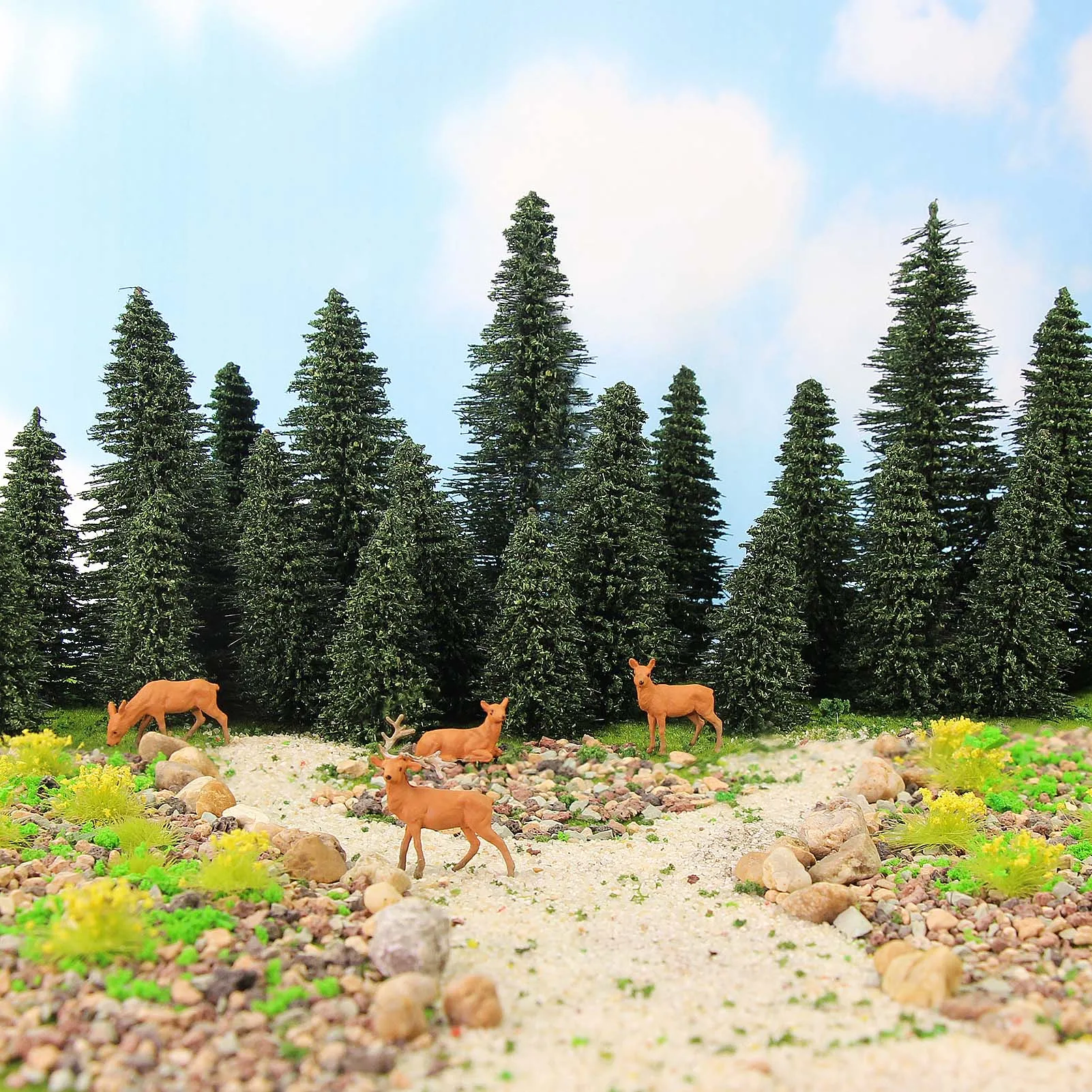 Modello Pino Pini Verdi H0 N Z Scala 1:87 Modello Moose Deer Modello Layout Ferroviario Mini Scenario S0804