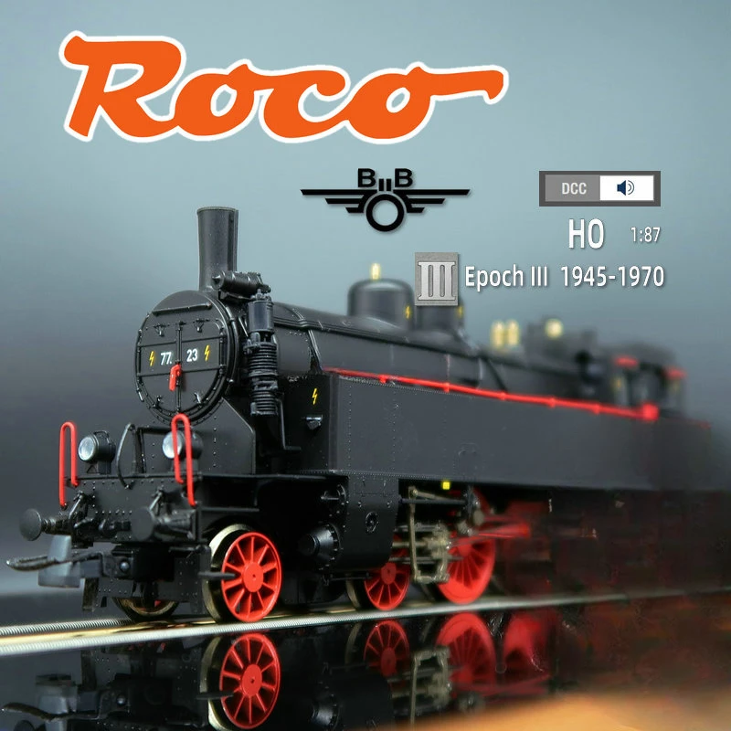 Roco Train Model 1: 87 H0 Tipo Rh77 Steam Digital Sound Effect Austriaco Trenino Elettrico Di Terza Generazione