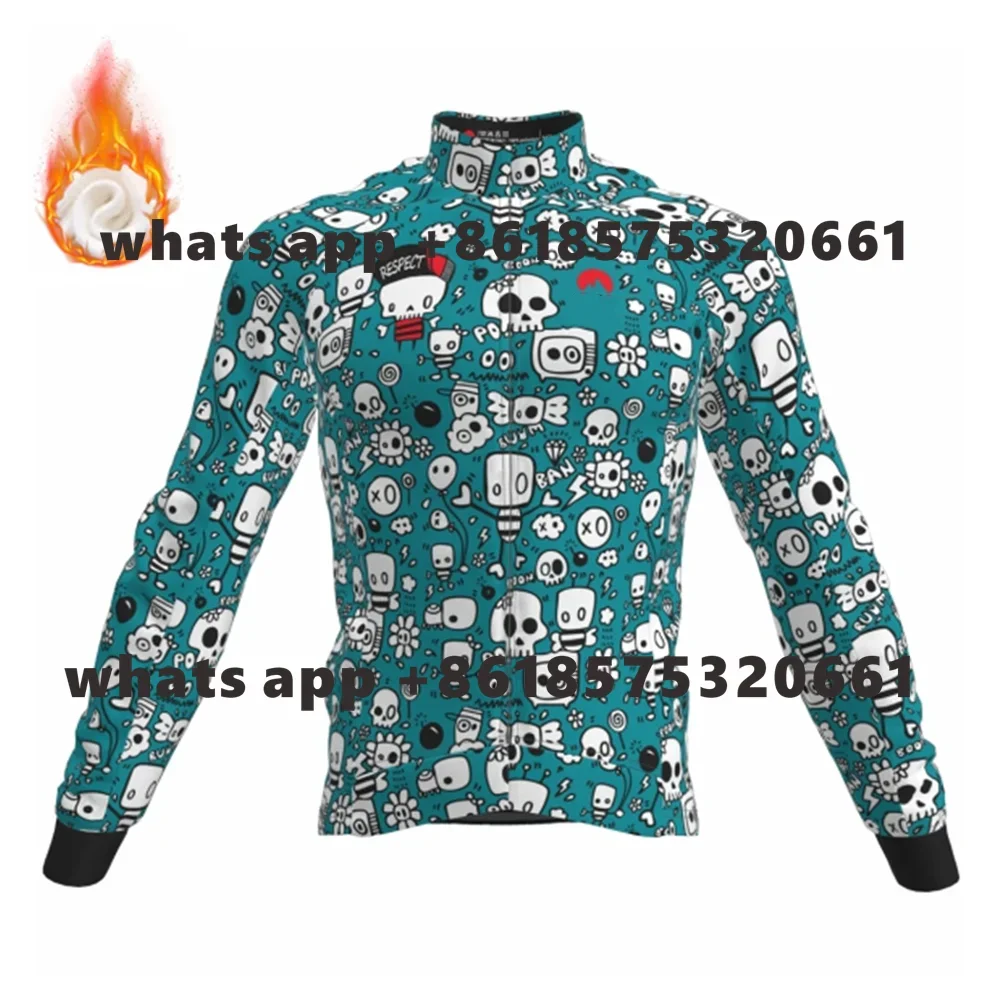 Slopline Winter Thermal Fleece Abbigliamento Da Ciclismo Uomo Maglia A Maniche Lunghe Outdoor Riding Bike Mtb Abbigliamento Warm Fleece Top Quality