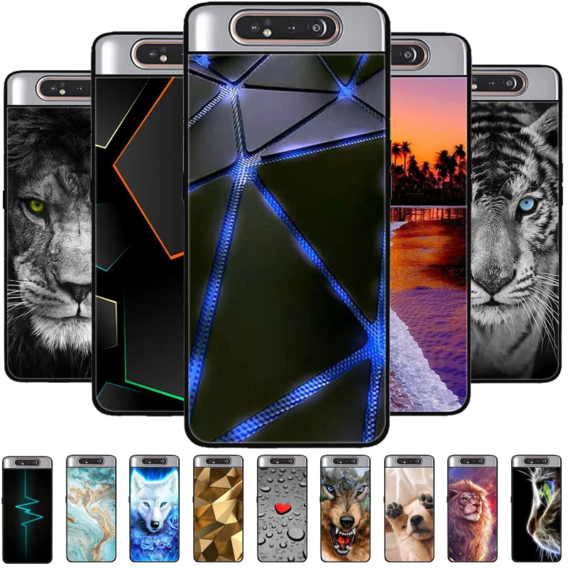 Per Samsung Galaxy A80 Custodia A 80 Cover Morbida Antiurto In Silicone Tpu Per Samsung Galaxy A80 Funda A80 2019 Capa Cartoon