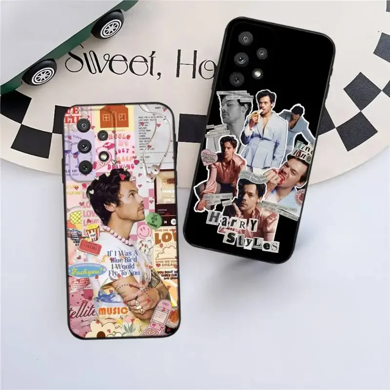 Custodia Per Telefono Singer H-Harry S-Styles Per Samsung Galaxy A13 A21S A22 A31 A32 A52 A53 A 71 A80 A 91 Cover Morbida Nera Per Telefono