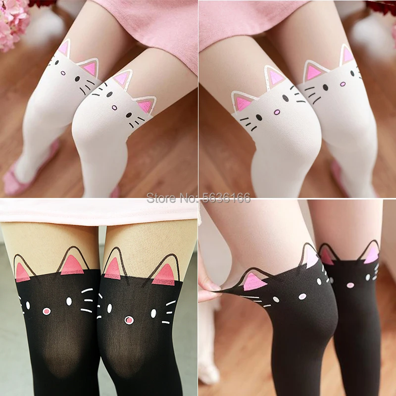 Anime Overknee Socks Sailor Cosplay Lolita Socks Cat Cute Girl Cartoon Leggings Stretti Calze