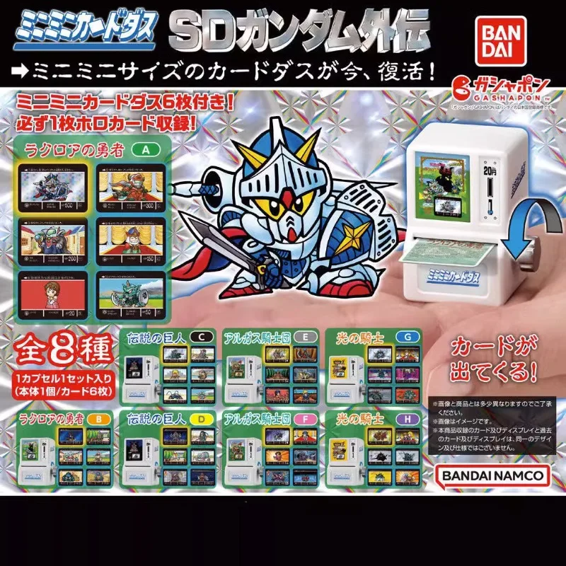 Bandai Japan Original Kawaii Gashapon Figure Cute Gundam Sd Twist Card Capsule Toys Anime Figurine Miniatura Doll Decor Gift