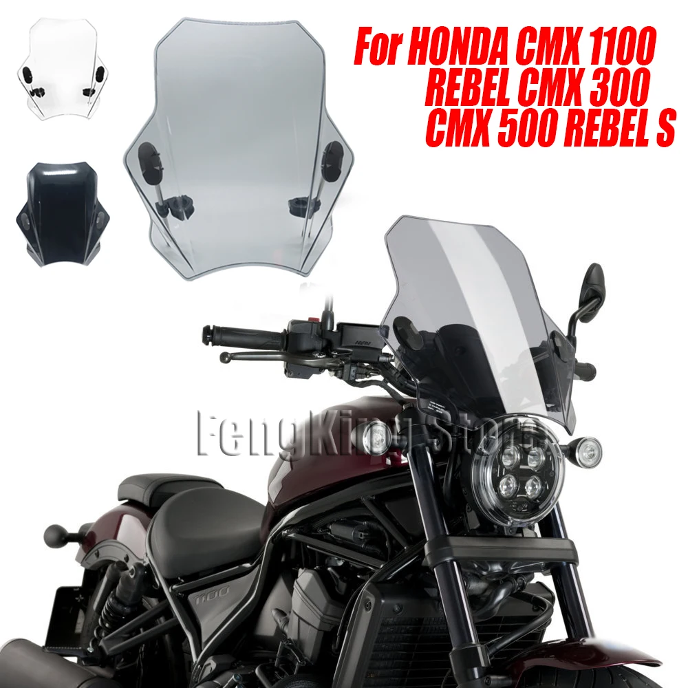 Per Honda Cmx 1100 Rebel Cmx 300 Cmx 500 Rebel S Parabrezza Moto Parabrezza Coperture Schermo Fumo Lente Moto Deflettore