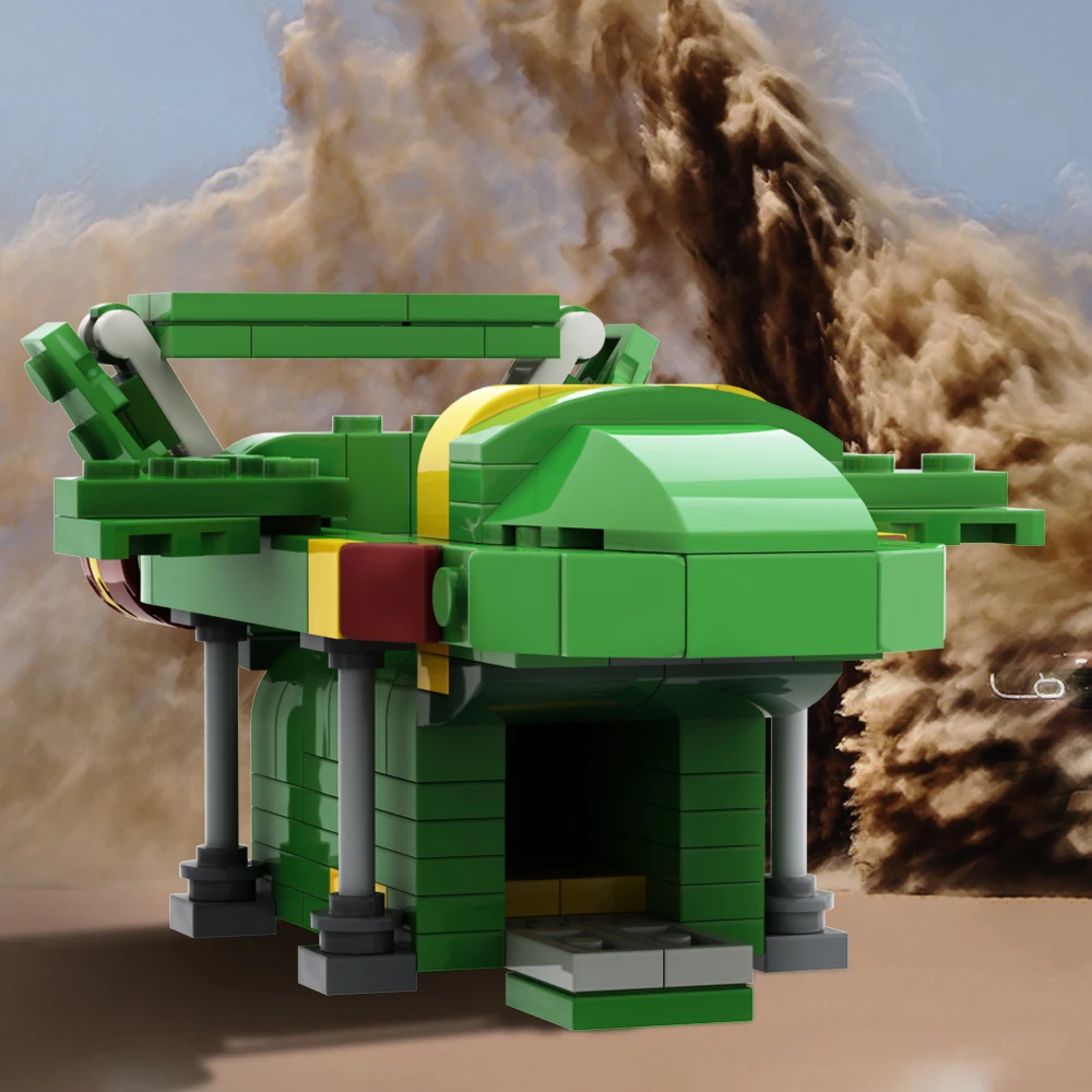 Gobricks Moc Movie Thunderbirds 2 Green Transport Aircraft Astronave Building Blocks Set Spacefighter Rocket Airship Bricks Toy
