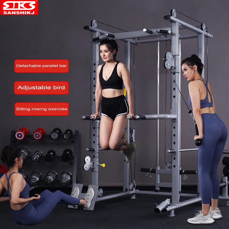 2024 Commercial Gantry Small Flying Bird Trainer Completo Multi Functional Smith Machine Free Squat Stand