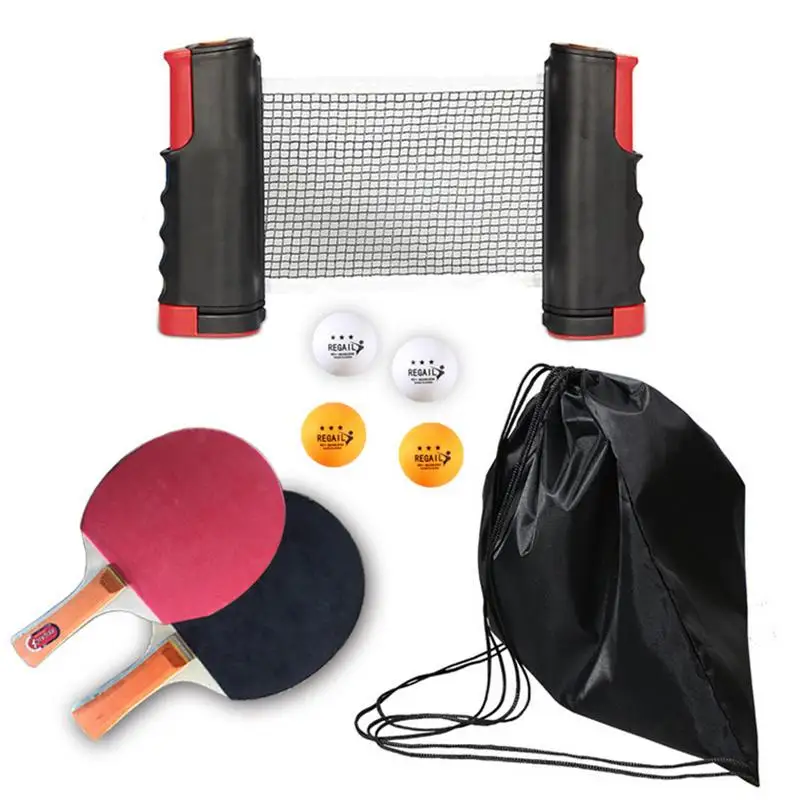 Set Di Racchette Da Ping Pong Kit Di Paddle Da Ping Pong Telescopico Portatile Con Rete Retrattile