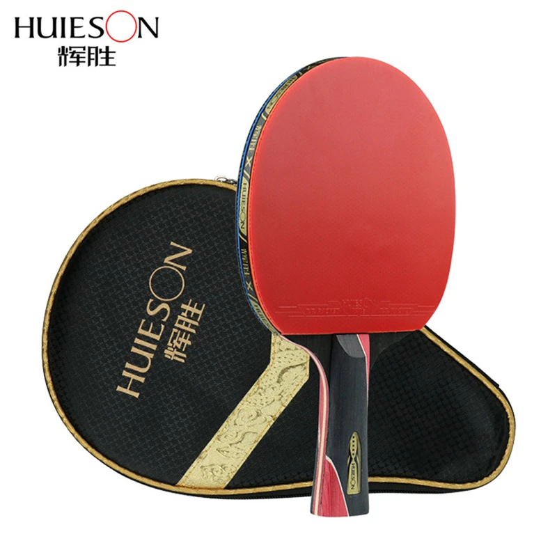 Huieson Hybrid Nano Carbon Racchetta Da Ping Pong Double Face Pips-In Rubber 5 Star Ping Pong Paddle Con Borsa