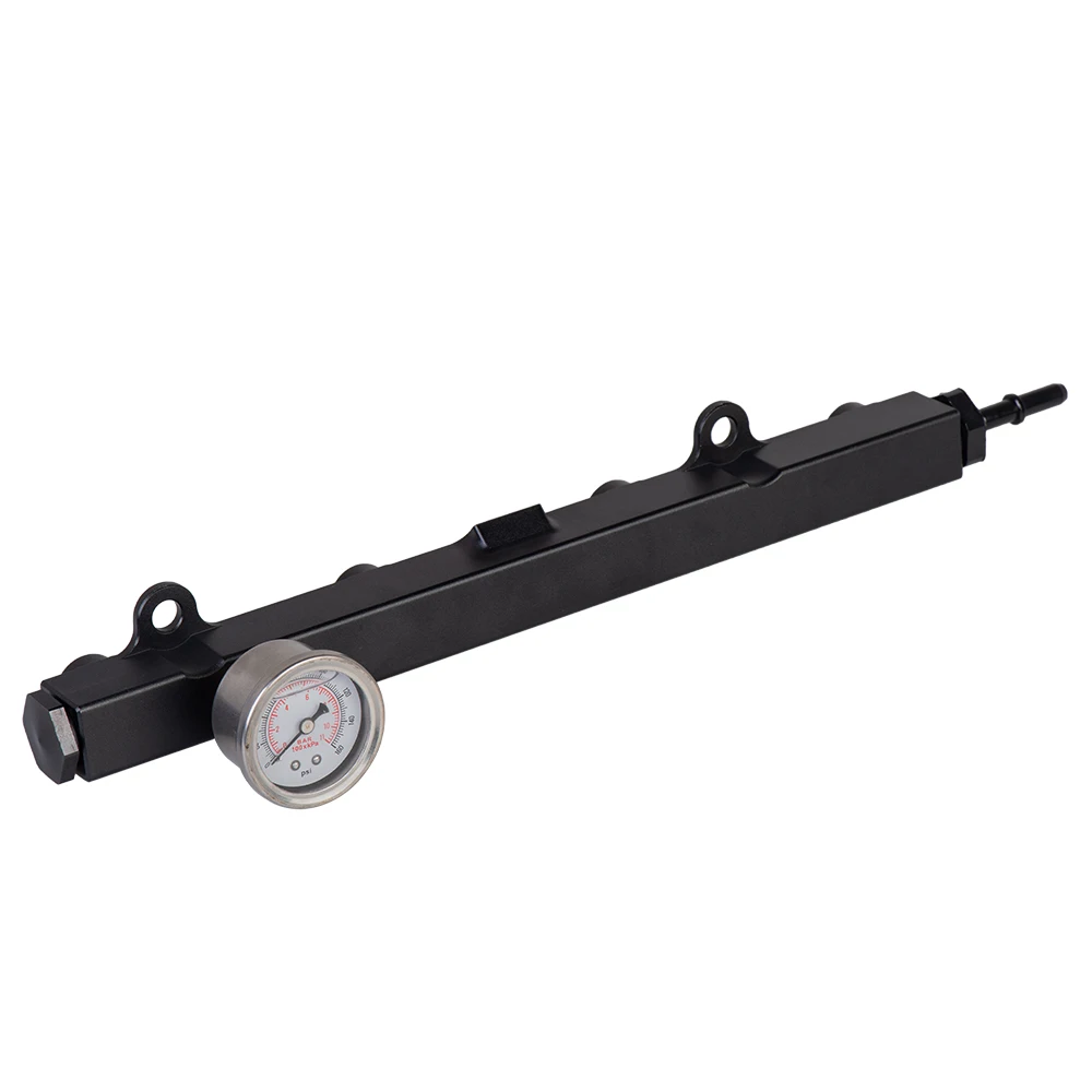 Tuta Guida Carburante Nera Serie K Per H0Nda K20 K24 Rsx Civ1C Si Integra Ep3 Con Manometro Olio Argento 0-160 Psi