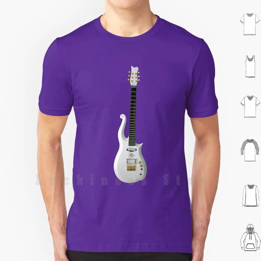Prince Cloud Guitar T Shirt Print 100% Cotone New Cool Tee Prince Cloud Guitar Purple Rain Sa Stratocaster Model