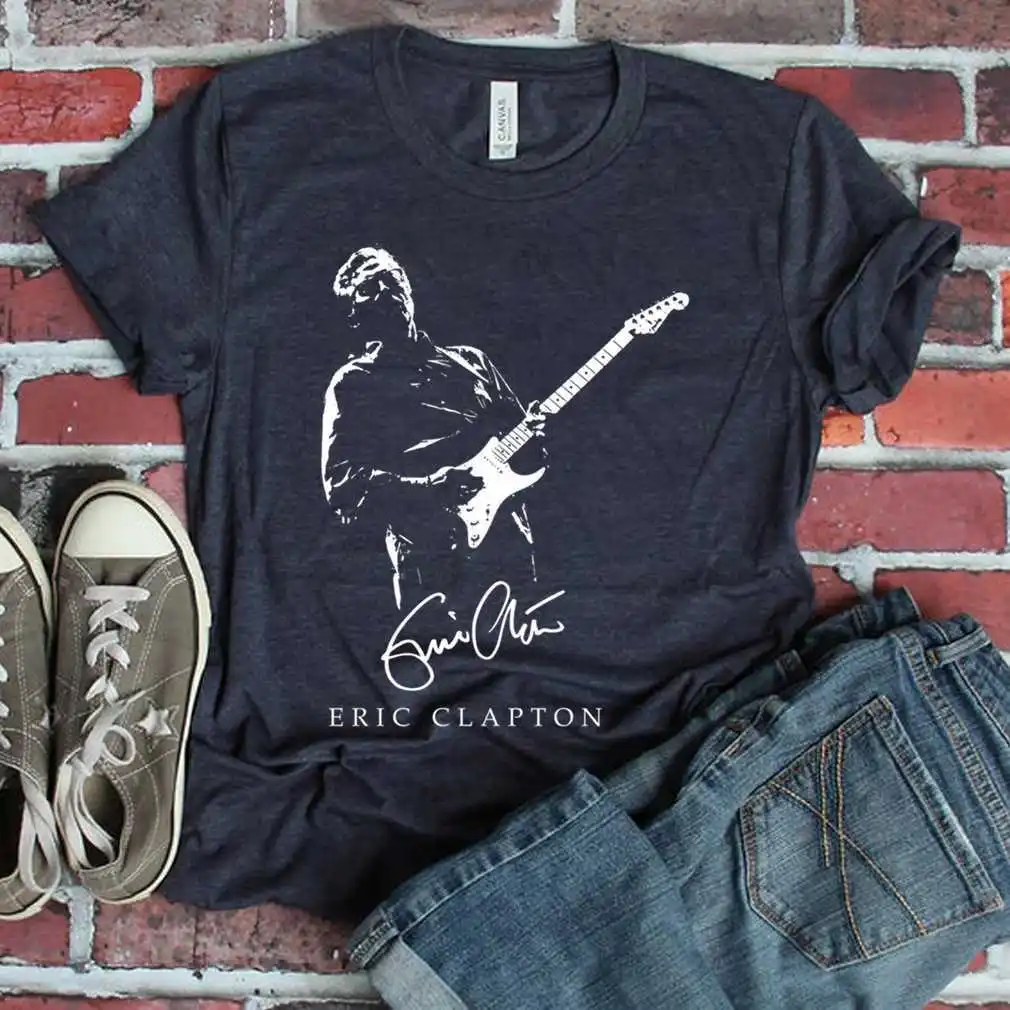 Eric Clapton - Rock-Blues-Music - Stratocaster Divertente T-Shirt Essenziale Divertente T-Maniche Lunghe