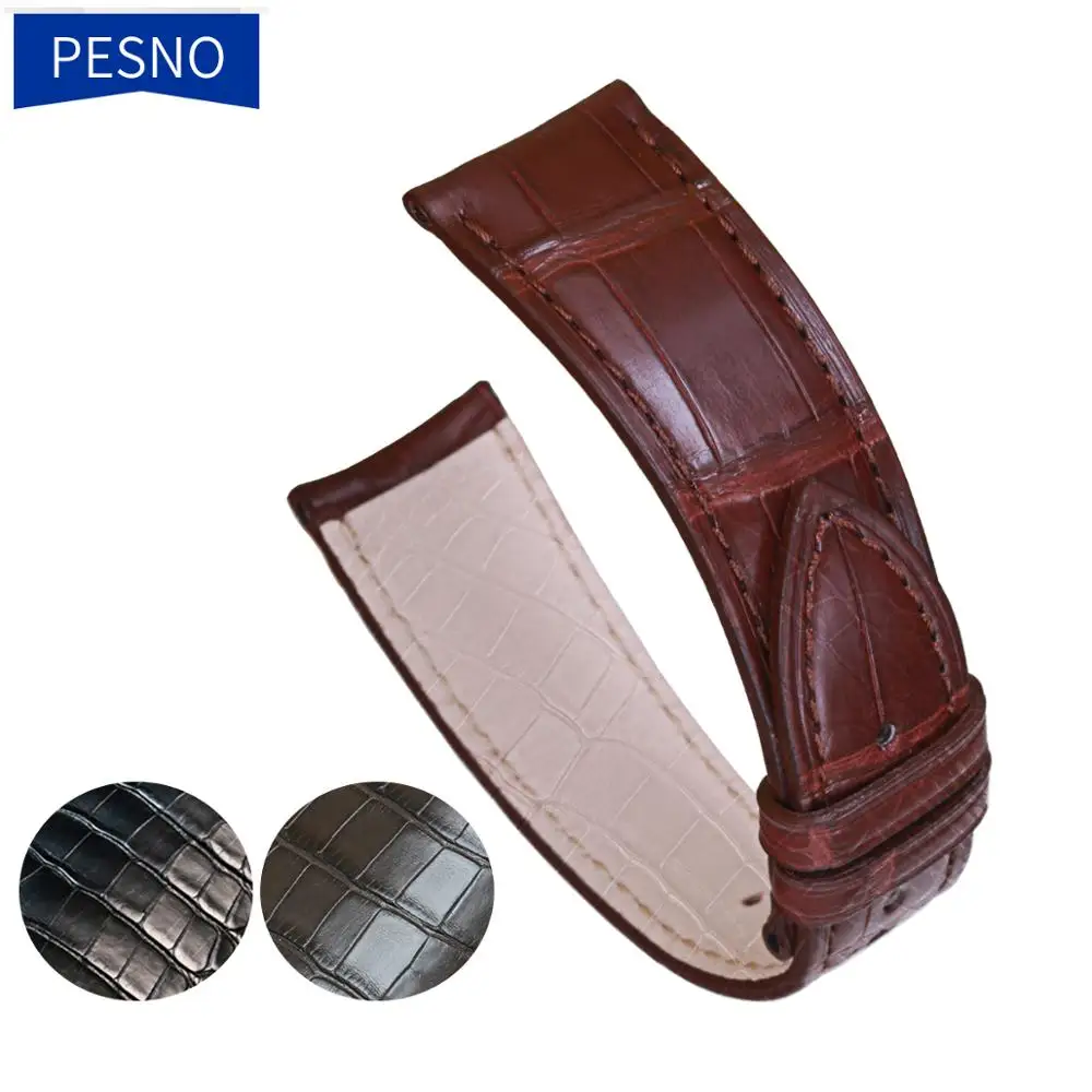 Cinturini Di Ricambio Pesno Per Jaeger-Lecoultre Master 1368420/1362501 Cinturino Per Orologio In Pelle Di Alligatore Accessori Da Uomo