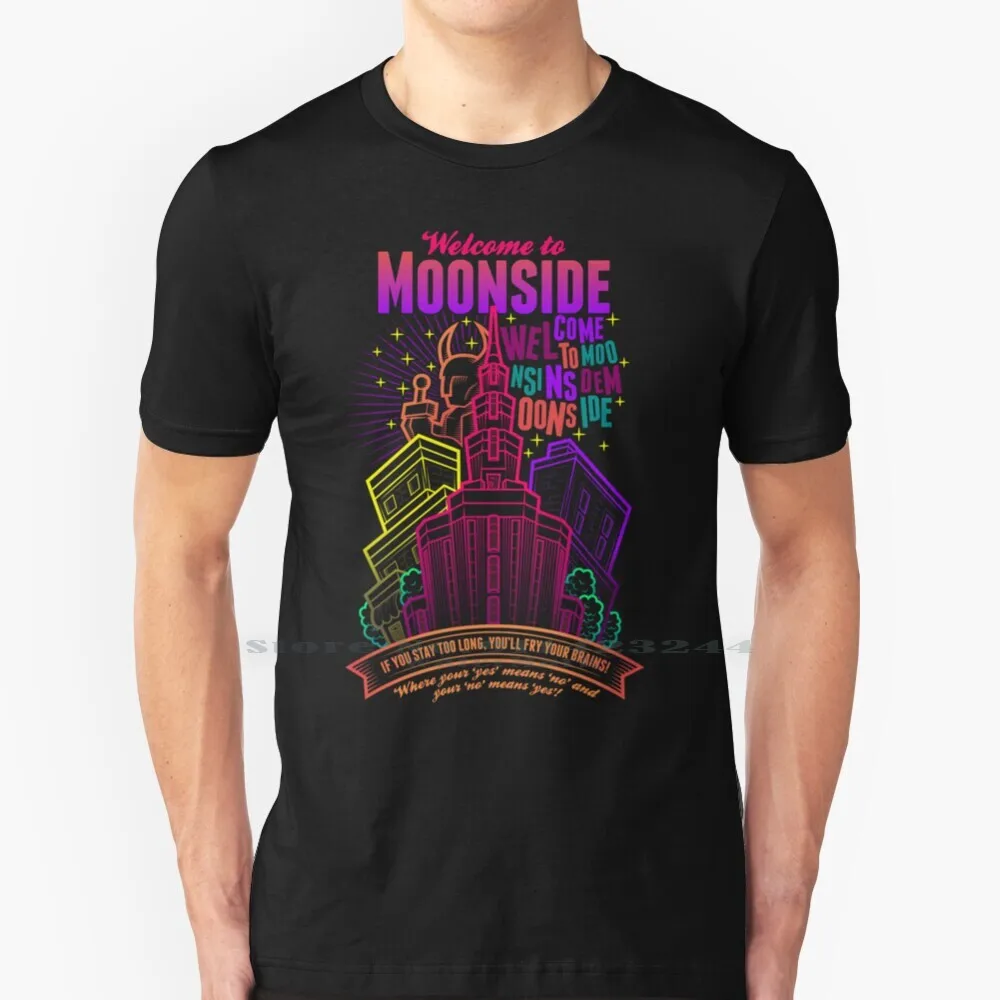 Benvenuto Alla Maglietta Moonside Cotton 6Xl Moonside Fourside Earthbound Mother 2 Snes Videogioco Fanart Ness Smash Bros Super