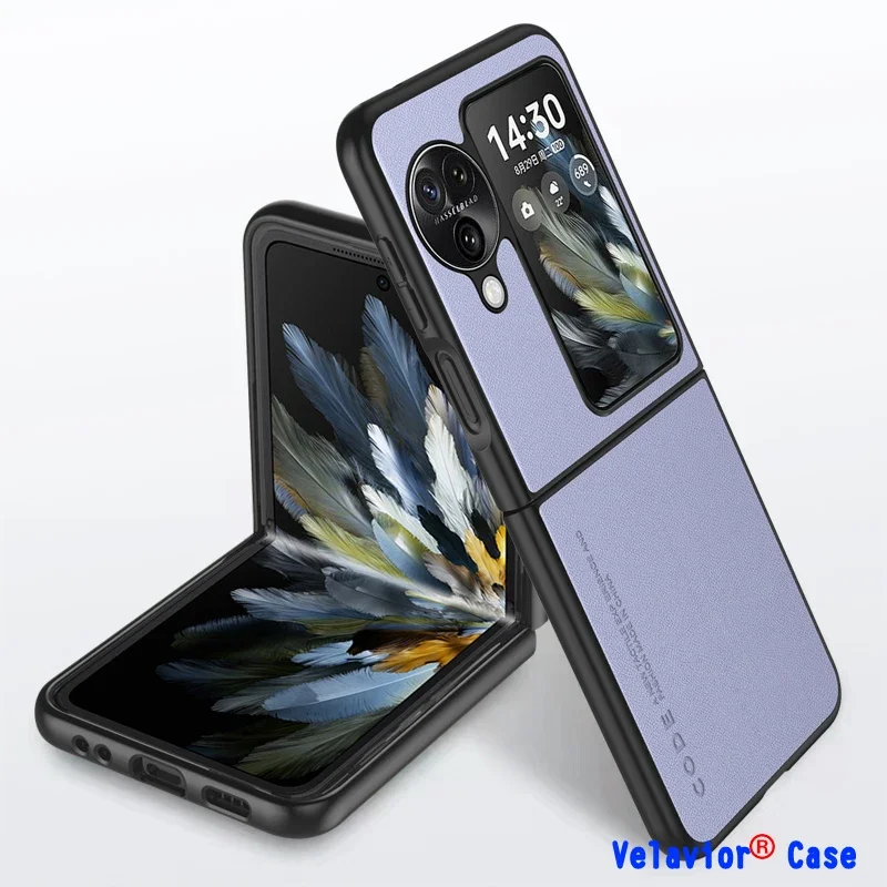 Per Oppo Find N3 Flip Case Luxury Leather Fibra Di Carbonio Ultra-Sottile Hard Frame Phone Shell Antiurto Oppo Find N3Flip Phone Cover