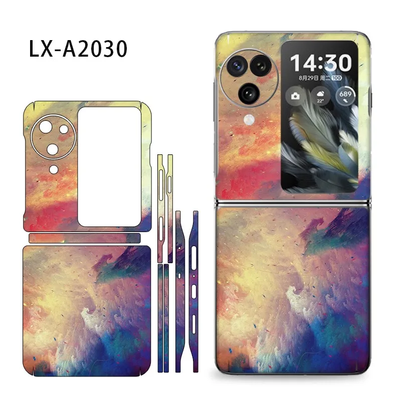 3M Full Cover Film Per Oppo Find N3 Flip Find N3 Decal Skin Back + Side + Cerniera Cover Protector Adesivi Ultra Sottili