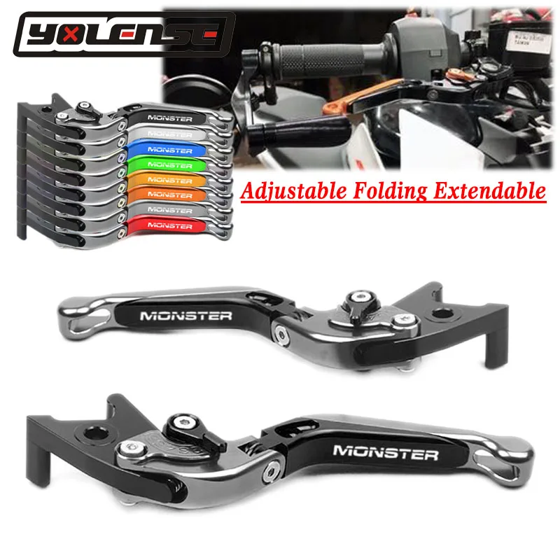 Accessori Moto Leve Frizione Freno Estensibili Pieghevoli Per Ducati 400 Monster 620 695 Monster / 620 Mts Monster S2R 800