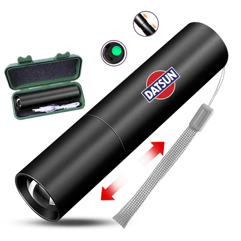 Mini Torcia A Led Per Auto Impermeabile Telescopica Potente Zoom Esterno Per Nissan Datsun Cross Z 24Z 26Z 240Z 280Z Accessori Per Auto
